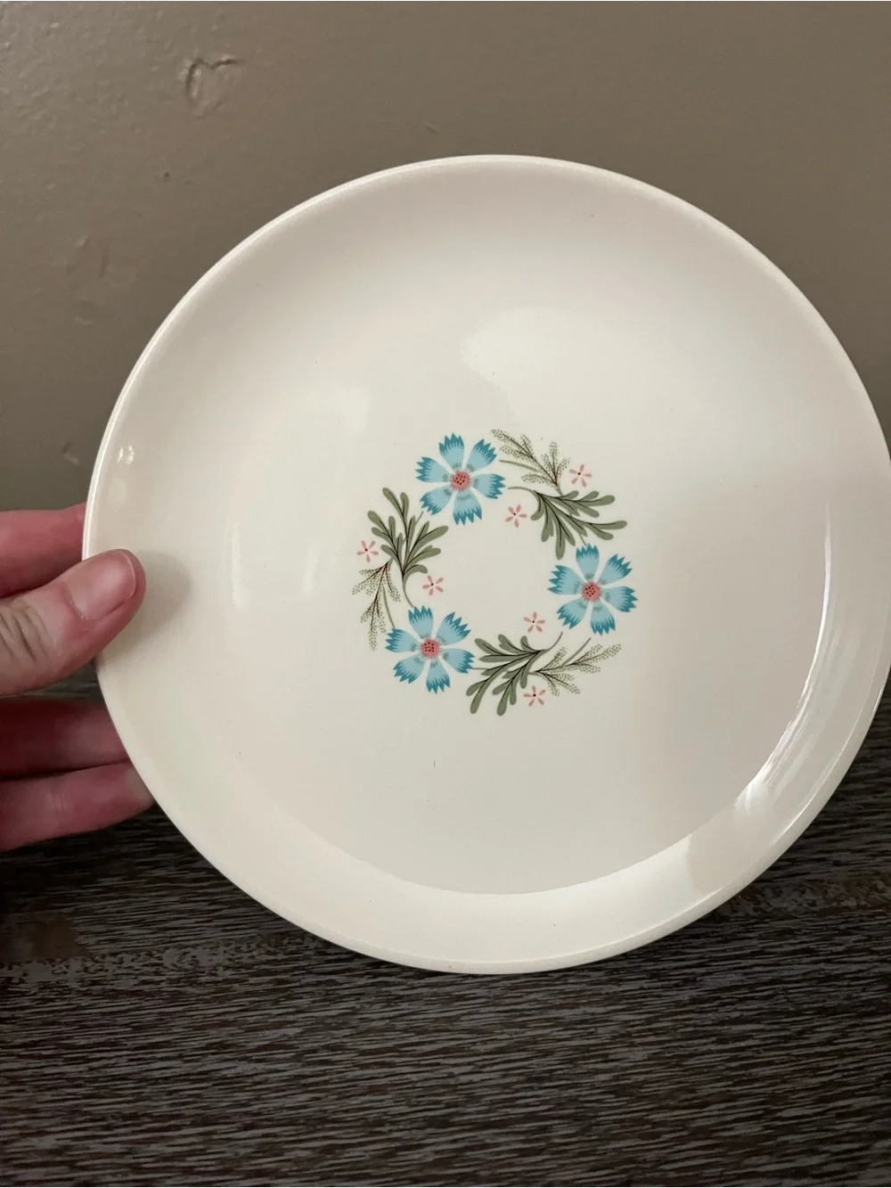 Vintage Taylor Smith & Taylor “Bridal Wreath” salad plates set of three